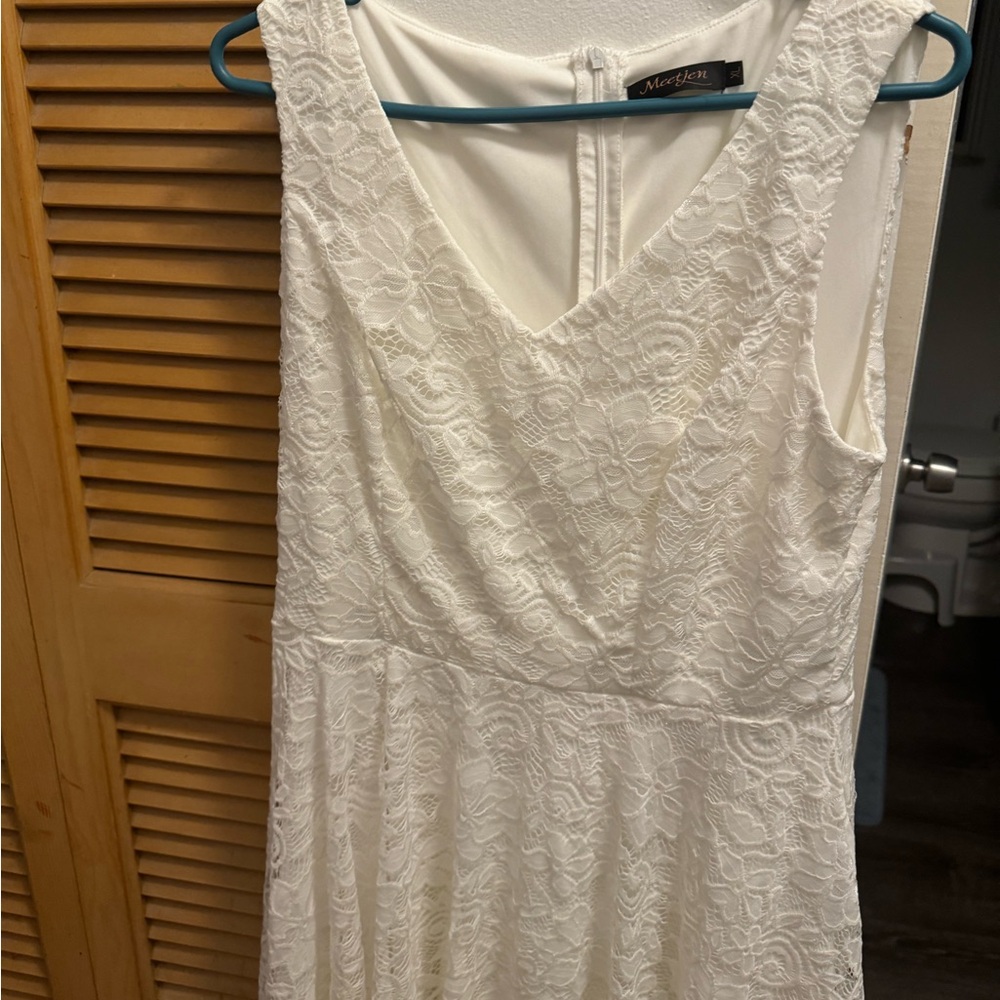 White lace dress